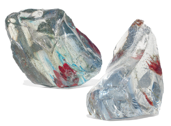 Slag glass is a byproduct of industrial glass production.